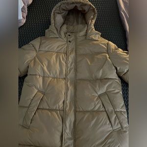 Tan puffer jacket